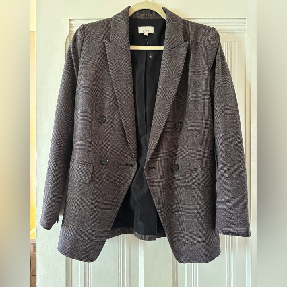 LOFT plaid blazer, Barely worn!